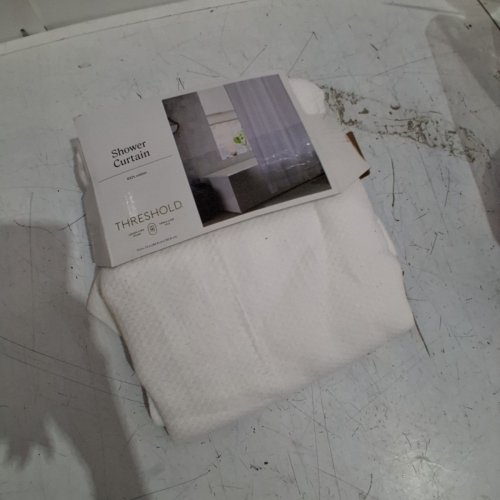 THRESHOLD STANDARD TOP SHOWER CURTAIN - 72" X 72" - WHITE image 3