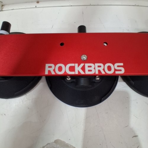 ROCKBROS SUCKER BIKE RACK, ALUMINIUM ALLOY SUCTION CUP BIKE RACK FOR CAR ROOF, FITS 1 BIKE - RED image 2