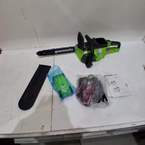 GREENWORKS PRO CORDLESS CHAINSAW - TOOL ONLY -40V -14" - (MODEL: 2000600) image 2