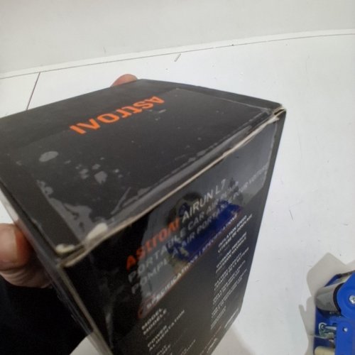 ASTROAI L7 MINI TIRE INFLATOR PORTABLE AIR COMPRESSOR - 150PSI, AIR PUMP WITH LED LIGHTS, PRESSURE GAUGE, AUTO SHUT-OFF - ORANGE/BLACK (MODEL: AIRUN L7) image 3