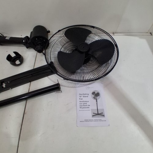 MAINSTAYS 3-SPEED OSCILLATING STANDING FAN - 16" - BLACK (MODEL: SF3-40E) image 5