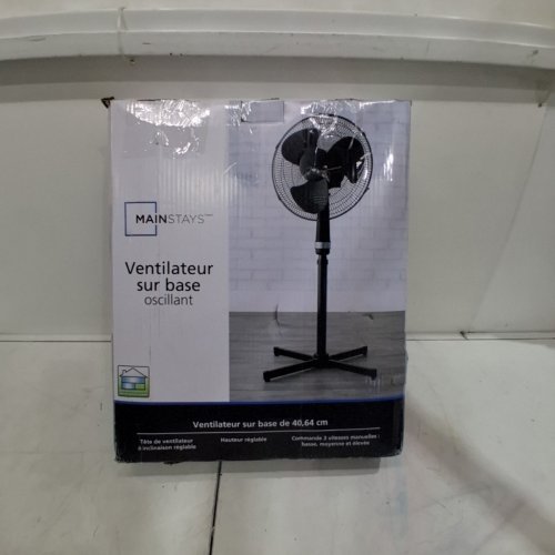MAINSTAYS 3-SPEED OSCILLATING STANDING FAN - 16" - BLACK (MODEL: SF3-40E) image 6