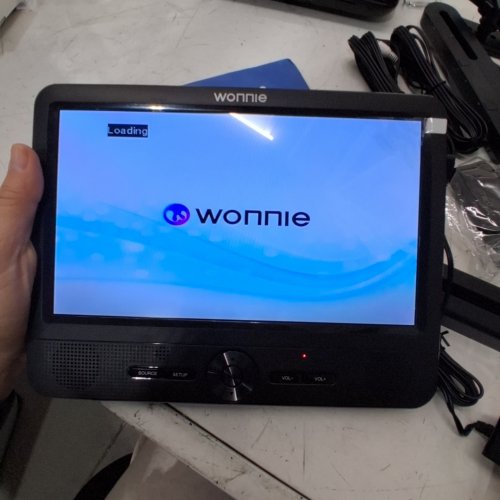 2PC WONNIE DUAL SCREEN CAR HEADREST PLAYER - 10" - BLACK (MODEL: W-3015) image 3
