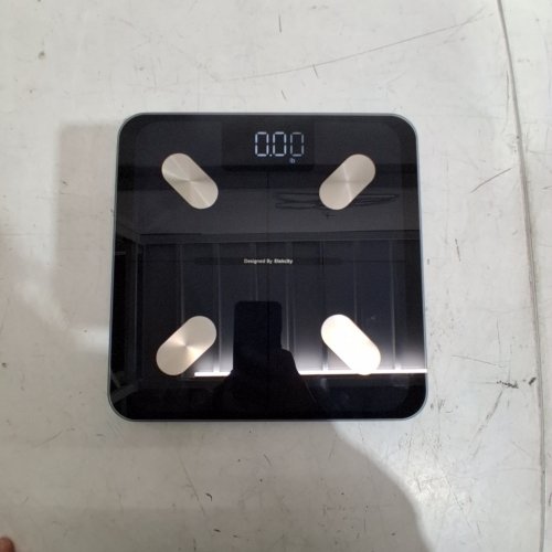 ETEKCITY SMART FITNESS SCALE WITH LED DISPLAY AND BLUETOOTH - 11" X 11" - 400LB MAX - BLACK (MODEL: ESF-551) image 2
