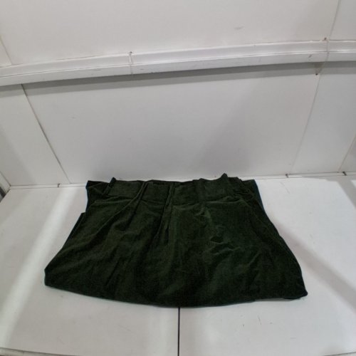 PINCH PLEATED THERMAL INSULATED 100% BLACK OUT CURTAIN - 52" X 84" - OLIVE GREEN image 2
