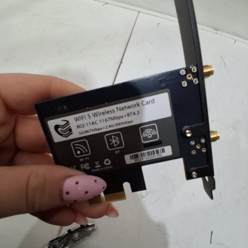 GLOTRENDS BLUETOOTH 4.2 WI-FI 5 WIRELESS NETWORK CARD - 802.11AC - 1167MBPS - BLACK image 2