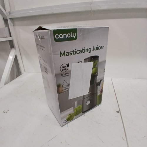 CANOLY SLOW MASTICATING COLD PRESS JUICER - 60OZ, 350W, 110 TO 120V - BLACK/GREY - (MODEL: C03) image 5
