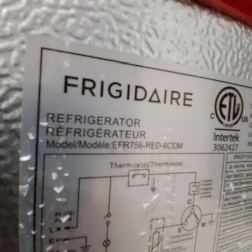 FRIGIDAIRE 2 DOOR APARTMENT SIZE RETRO REFRIGIRATOR - 7.5 CU. FT - RED (MODEL:EFR756-RED-6COM) image 3