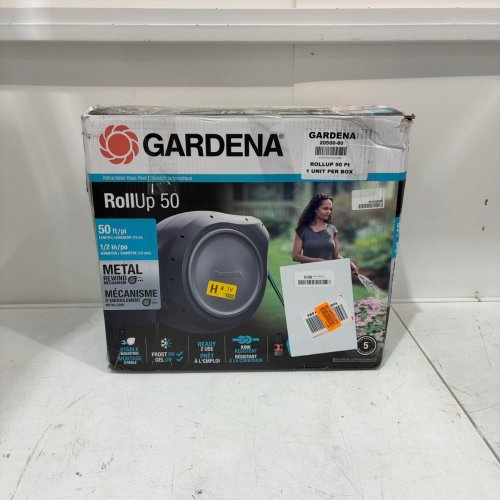 GARDENA ROLL-UP WALL MOUNTED RETRACTABLE HOSE REEL WITH AUTO SPRING - 50FT - GREY image 6