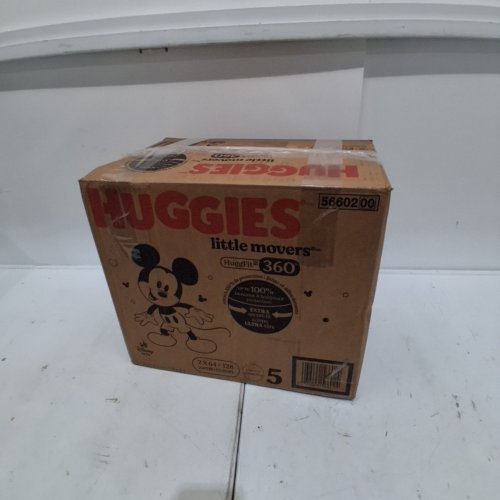 128PK BABY DISNEY HUGGIES LITTLE MOVERS HUGGFIT 360 DIAPERS - SIZE 5 - MICKEY MOUSE image 4