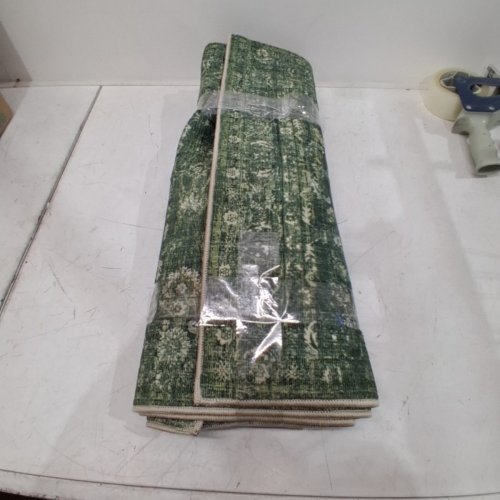 WASHABLE NON SLIP AREA RUG - 60" X 25" -GREEN image 3
