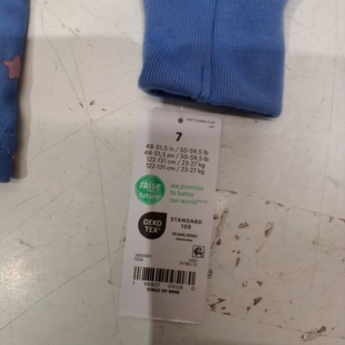 CARTERS SPACE PAJAMA LONG SLEEVE - BLUE - SIZE 7 image 2