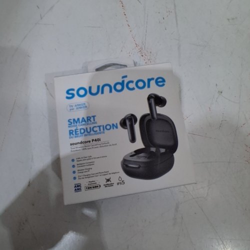 SOUNDCORE BY ANKER P40I TRUE WIRELESS IPX5 BLUETOOTH 5.0 ADAPTIVE NOISE CANCELLING HEAVY BASS EARBUDS WITH 2-IN-1 CASE AND PHONE STAND - BLACK (MODEL: A3955) image 4