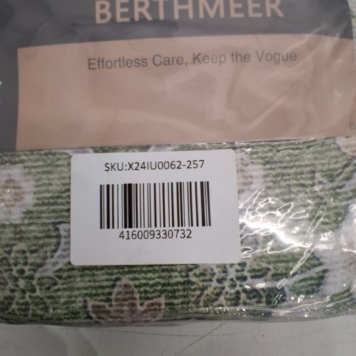 BERTHMEER PATTERNED AREA RUG - 5FT X 7FT - GREEN /CREAM (MODEL: X24IU0062-257) image 2