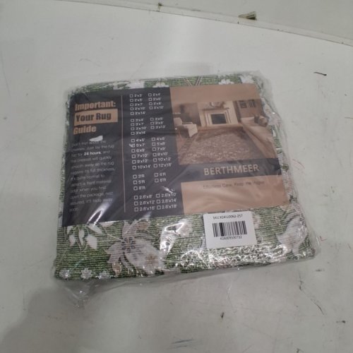 BERTHMEER PATTERNED AREA RUG - 5FT X 7FT - GREEN /CREAM (MODEL: X24IU0062-257) image 3