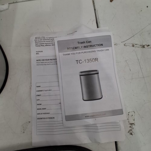 OVAL AUTOMATIC TOUCH FREE TRASH CAN - 13GAL - STAINLESS STEEL (MODEL: TC-1350R-SS) image 4