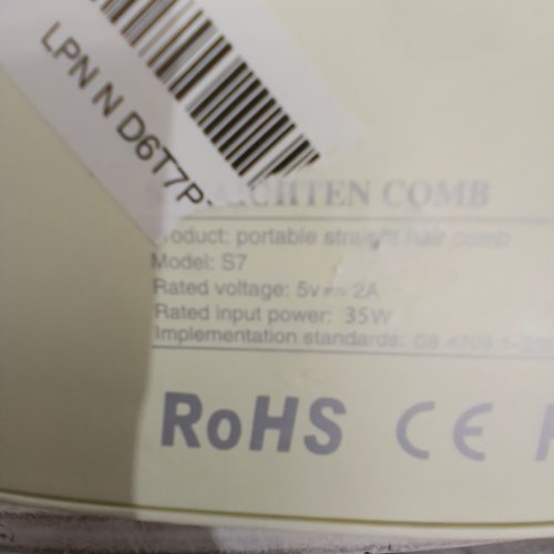 CORDLESS RECHARGABLE HAIR STRAIGHTENER BRUSH/COMB WITH HAIR CLIPS - LIGHT BLUE TEAL - (MODEL: S7) image 3