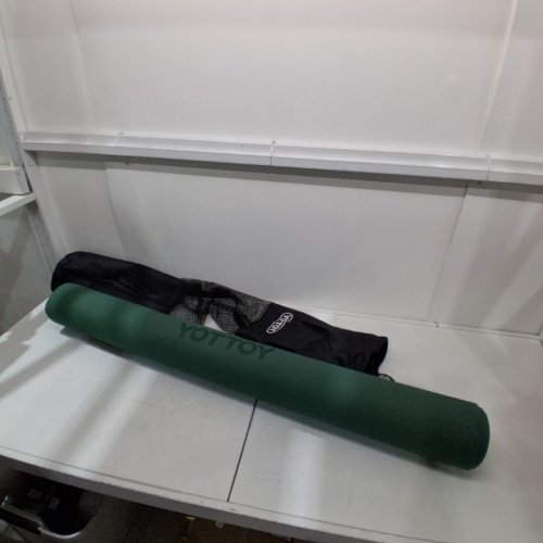 YOTTOY NON-SLIP EXERCISE YOGA MAT FOR PILATES & FITNESS WITH CARRY BAG - 75" X 52" X 05" - GREEN image 2