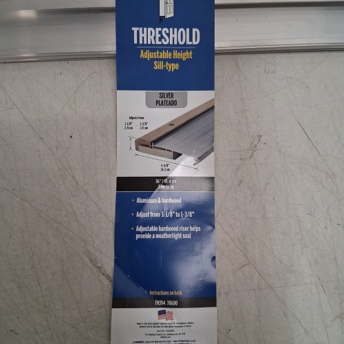 M-D BUILDING PRODUCTS ADJUSTABLE ALUMINUM AND HARDWOOD THRESHOLD - 36" X 5-5/8" (MODEL:78600) image 4