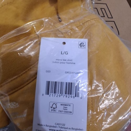 MEN'S GEORGE CREW NECK T-SHIRT - LARGE - MUSTARD YELLOW (STYLE: GRS51016MN) image 2