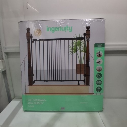 INGENUITY THE STAIRWAY+ 46W SERIES PET/BABY GATE - 32.5" X 31"-46" - BLACK (MODEL: 17171) image 4