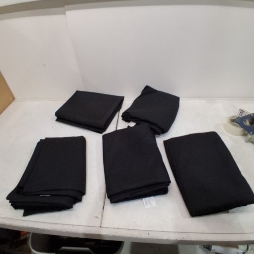 SOLID THICK HOME TABLE CLOTH - 90" X 126" - BLACK image 2