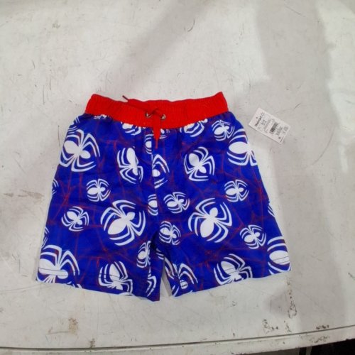 BOY'S DISNEY MARVEL SPIDERMAN SWIM SHORTS - EXTRA SMALL (4-5) - BLUE / RED image 2