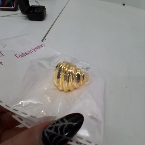 WOMENS CHUANHUI FASHION JEWELRY CHUNKY RING- SIZE 9 - GOLD-TONE image 3