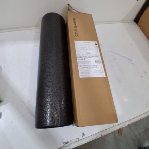 AMAZON BASICS HIGH-DENSITY ROUND FOAM ROLLER FOR YOGA & EXERCISE - 24" - BLACK (MODEL: EPPBK-24-1) image 2