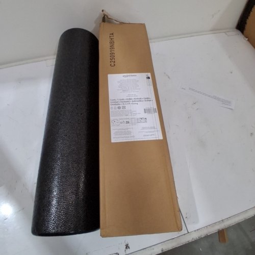 AMAZON BASICS HIGH-DENSITY ROUND FOAM ROLLER FOR YOGA & EXERCISE - 24" - BLACK (MODEL: EPPBK-24-1) image 3