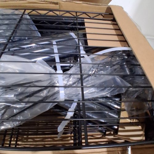 HOMDOX ADJUSTABLE WIRE SHELVING UNIT - 71" X 14" X 23.5" - BLACK (MODEL: AM002971_AB_N) image 4