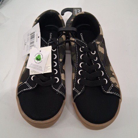 KID'S GEORGE CAMOUFLAGE SNEAKERS - SIZE 13 - GREEN/BROWN image 2