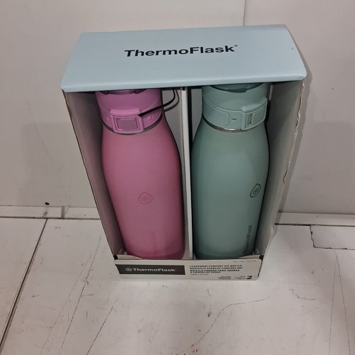 2PK THERMOFLASK LEAKPROOF COMFORT SIP STAINLESS STEEL BOTTLE - 25 OZ - PINK/MINT GREEN (MODEL: 1901736) image 5