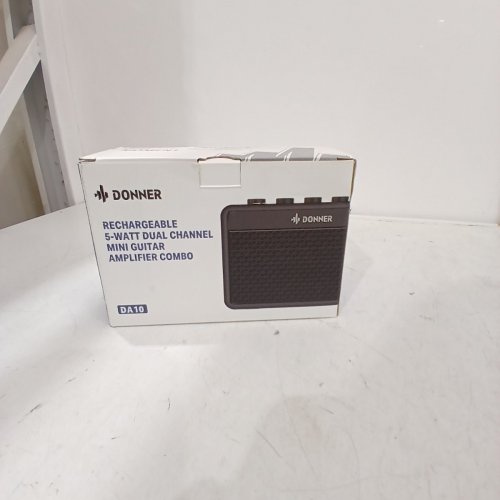 DONNER MINI ELECTRIC GUITAR AMPLIFIER- RETRO BRITISH TONE/ 5W- BLACK (MODEL: DA-10) image 3