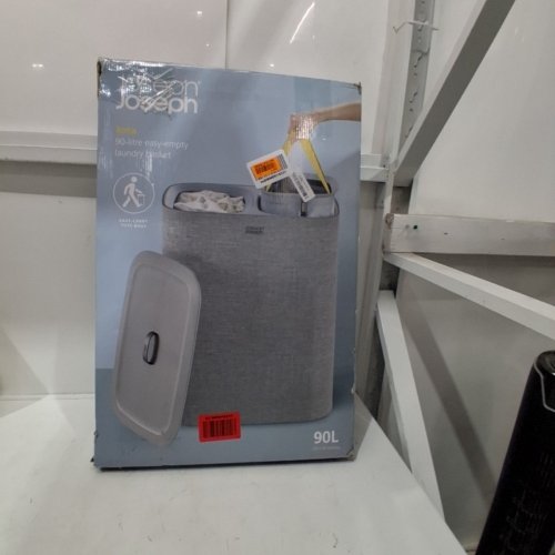 JOSEPH JOSEPH TOTA 90L LAUNDRY HAMPER SEPARATION BASKET WITH LID - GREY image 4
