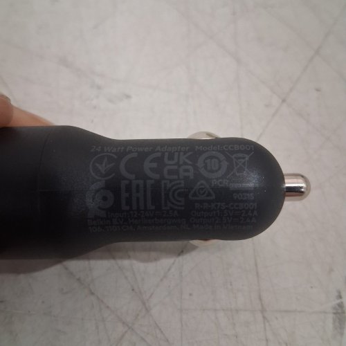 BELKIN BOOSTCHARGE DUAL USB-C CAR CHARGER - 24W - BLACK (MODEL: CCB001) image 4