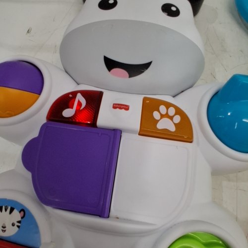 *FRENCH VERSION* FISHER-PRICE LEARN WITH ME ZEBRA WALKER BABY TOY WITH MUSIC & LIGHTS - MULTICOLOUR (MODEL: DLD96) image 2