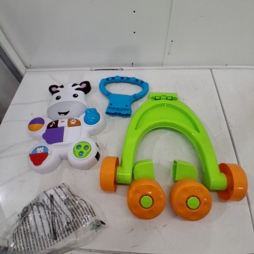 *FRENCH VERSION* FISHER-PRICE LEARN WITH ME ZEBRA WALKER BABY TOY WITH MUSIC & LIGHTS - MULTICOLOUR (MODEL: DLD96) image 3