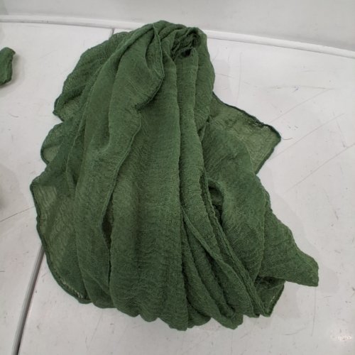 10PK WOMEN'S SOFT COTTON HEAD SCARF - 36" X 120" - GREEN image 2
