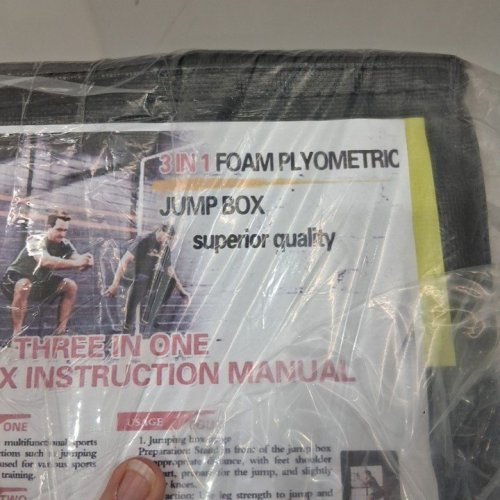 3-IN-1 PLYOMETRIC FOAM JUMP BOX - 16" X 14" X 12" - BLACK/MULTICOLORED image 3