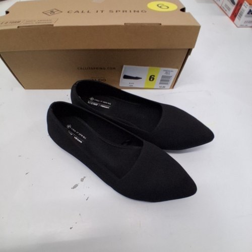 WOMEN'S CALL IT SPRING POINTED TOE BALLERINA SHOES - 6 - BLACK (STYLE: 1788206) image 2