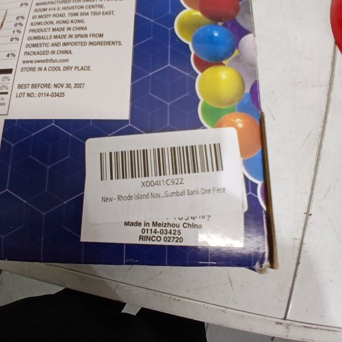 PLAYO SPIRAL GUMBALL MACHINE WITH 113 GUMBALLS - 18" - RED/BLUE image 2
