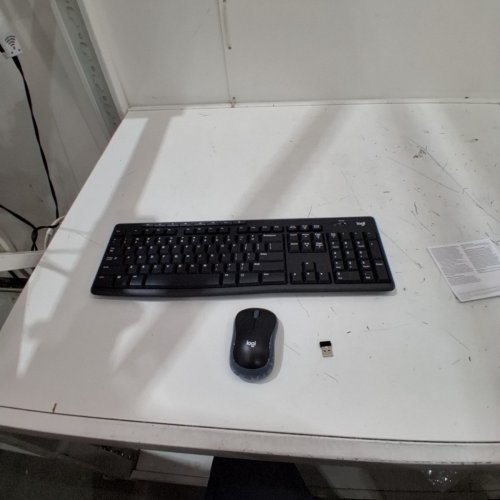 3PC LOGITECH FULL-SIZE WIRELESS KEYBOARD AND MOUSE COMBO WITH DONGLE - BLACK (MODEL: MK270) image 3