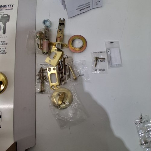 WEISER ELEMENTS KINGSWAY/YUKON BRASS EXTERIOR HANDLESET - POLISHED BRASS (MODEL: ‎9GAC94710-001) image 3