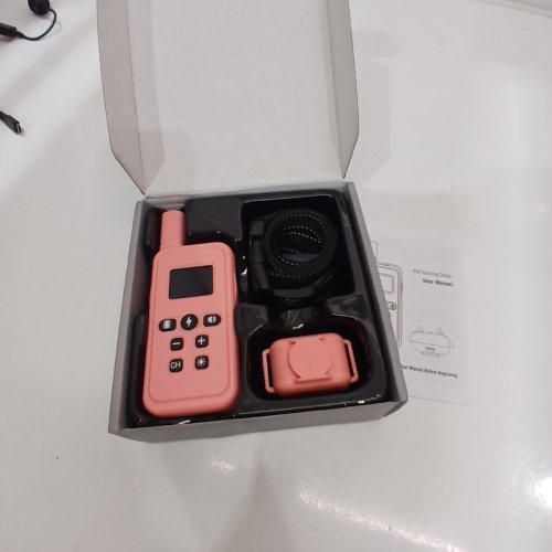ADJUSTABLE PET TRAINING COLLAR WITH REMOTE FOR SMALL DOGS - 5-15LBS - 2000FT RANGE - PINK/ BLACK image 2