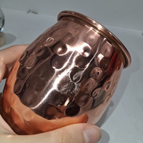 COPPER-PLATED STAINLESS MOSOW MULE MUG - 16 OZ - COPPER/SILVER (ITEM: NBM MULE) image 4