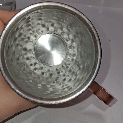 COPPER-PLATED STAINLESS MOSOW MULE MUG - 16 OZ - COPPER/SILVER (ITEM: NBM MULE) image 5