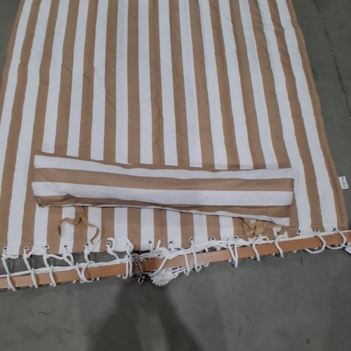 LAZY DAZE DOUBLE QUILTED HAMMOCK WITH PILLOW - 12FT - BEIGE/WHITE (MODEL: HMQF-BEIGE-W) image 6