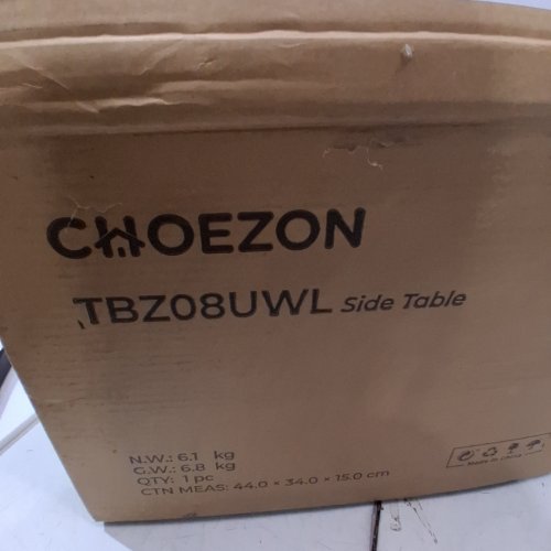 CHOEZON FARMHOUSE NARROW SIDE TABLE WITH CHARGING STATION - WHITE - (MODEL: TBZ08UWL) image 2