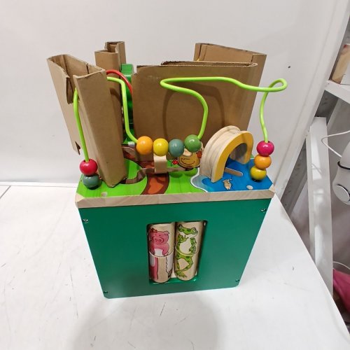 BATTAT WOODEN ACTIVITY CUBE DISCOVER FARM ANIMALS ACTIVITY CENTER FOR KIDS 1 YEAR+ - MULTI-COLOUR (MODEL:‎ BT4599C1Z/BT4672Z) image 5